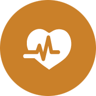 Health Professions EFA icon logo, a pulse symbol over a heart